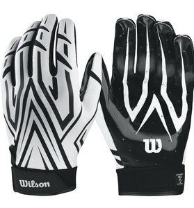 Wilson White Adult Mvp Clutch Skill Football Running Back Receiver Gloves